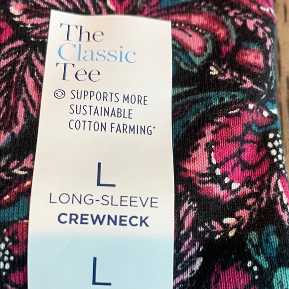 Women’s Croft & Barrow Multicolor Paisley Long-Sleeve Tee - Picture 3 of 7